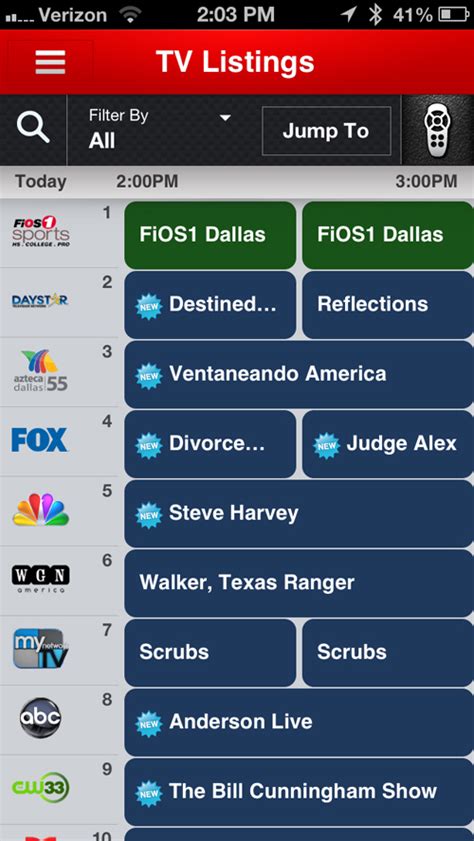 verizon fios tv guide app.